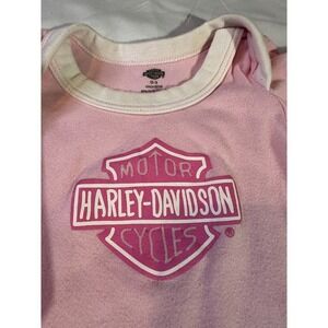 Harley Davidson Baby Girls Pink Short Sleeve Onesie 0 3 Months